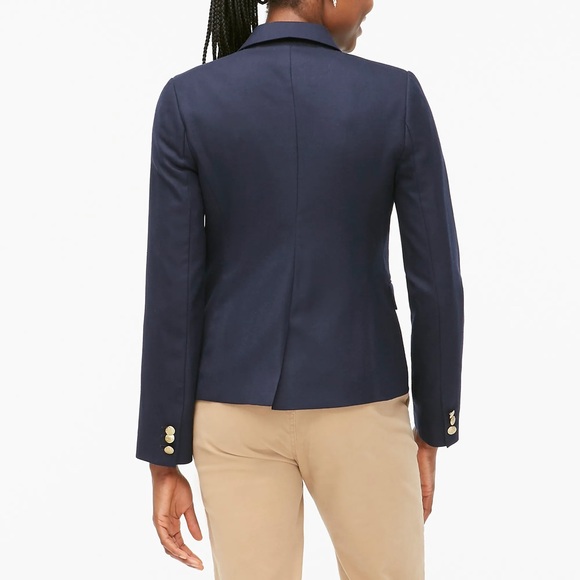 J. Crew Wool Blend Navy Blazer Sz. 4 - Picture 2 of 13